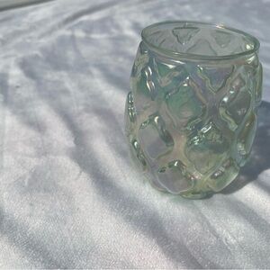 Iridescent Glass Candle Holder